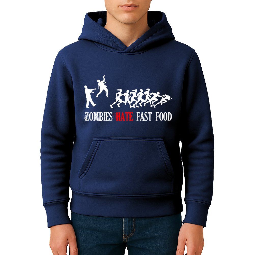 Zombies Eat Brains You'll Be Fine Kids Hoodie