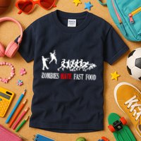 Zombies Eat Brains You'll Be Fine Kids T-Shirt