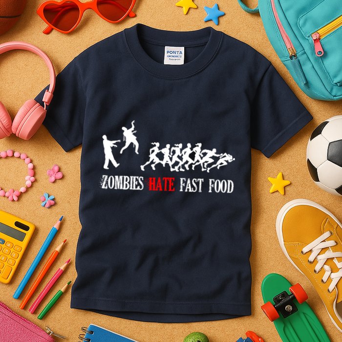 Zombies Eat Brains You'll Be Fine Kids T-Shirt