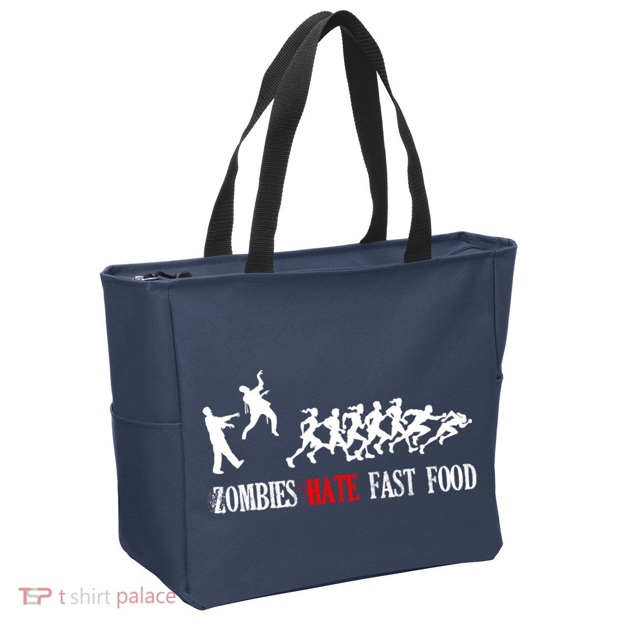Zombies Eat Brains You'll Be Fine Zip Tote Bag