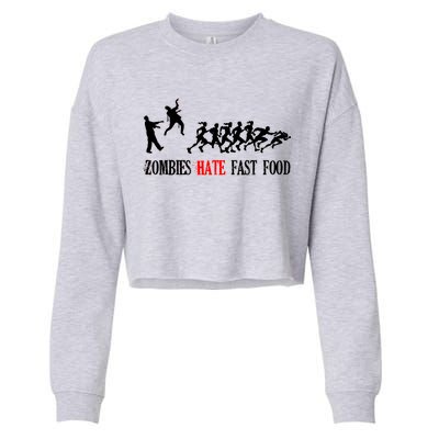 Zombies Eat Brains You'll Be Fine Cropped Pullover Crew