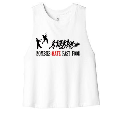 Zombies Eat Brains You'll Be Fine Women's Racerback Cropped Tank