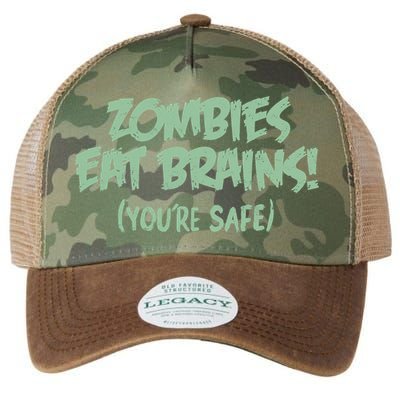 Zombies Eat Brains! (You're Safe) Legacy Tie Dye Trucker Hat