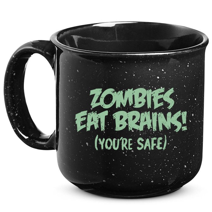 Zombies Eat Brains! (You're Safe) 15oz Campfire Ceramic Mug