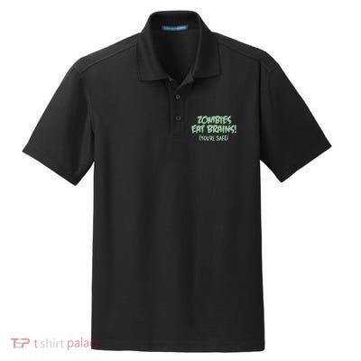 Zombies Eat Brains! (You're Safe) Dry Zone Grid Polo