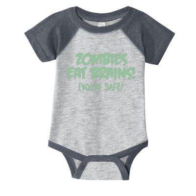 Zombies Eat Brains! (You're Safe) Infant Baby Jersey Bodysuit