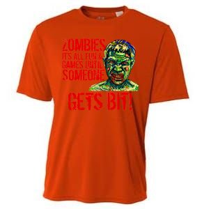 Zombies It's All Fun and Games Cooling Performance Crew T-Shirt