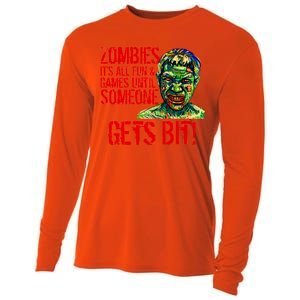 Zombies It's All Fun and Games Cooling Performance Long Sleeve Crew