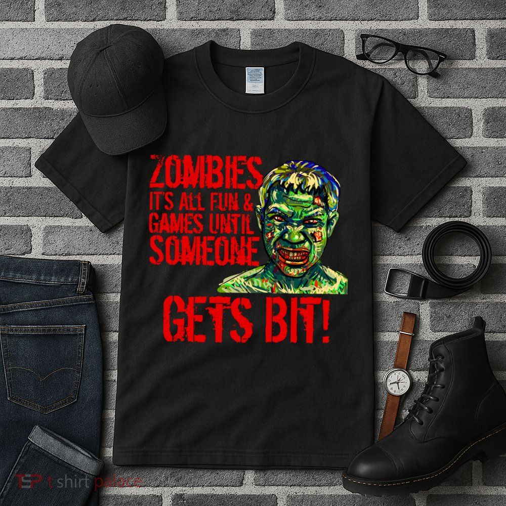 Zombies It's All Fun and Games Tall T-Shirt