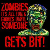Zombies It's All Fun and Games 7-Panel Snapback Hat