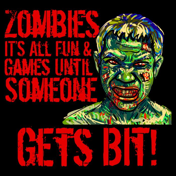 Zombies It's All Fun and Games 7-Panel Snapback Hat