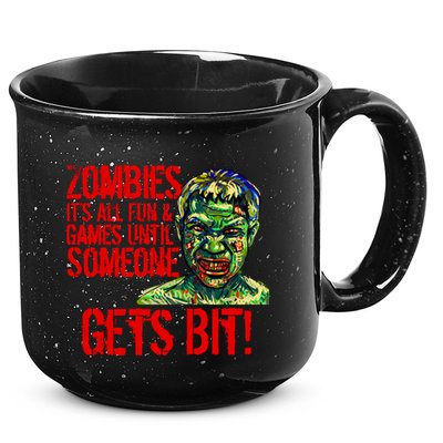 Zombies It's All Fun and Games 15oz Campfire Ceramic Mug