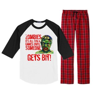 Zombies It's All Fun and Games Raglan Sleeve Pajama Set