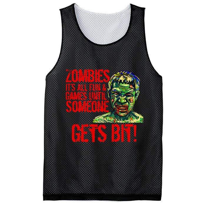 Zombies It's All Fun and Games Mesh Reversible Basketball Jersey Tank