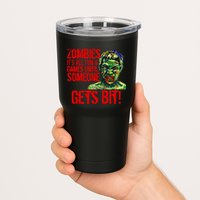 Zombies It's All Fun and Games Tumbler