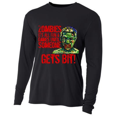 Zombies It's All Fun and Games Cooling Performance Long Sleeve Crew