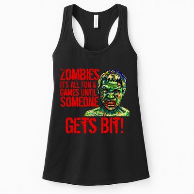 Zombies It's All Fun and Games Womens Tank Top