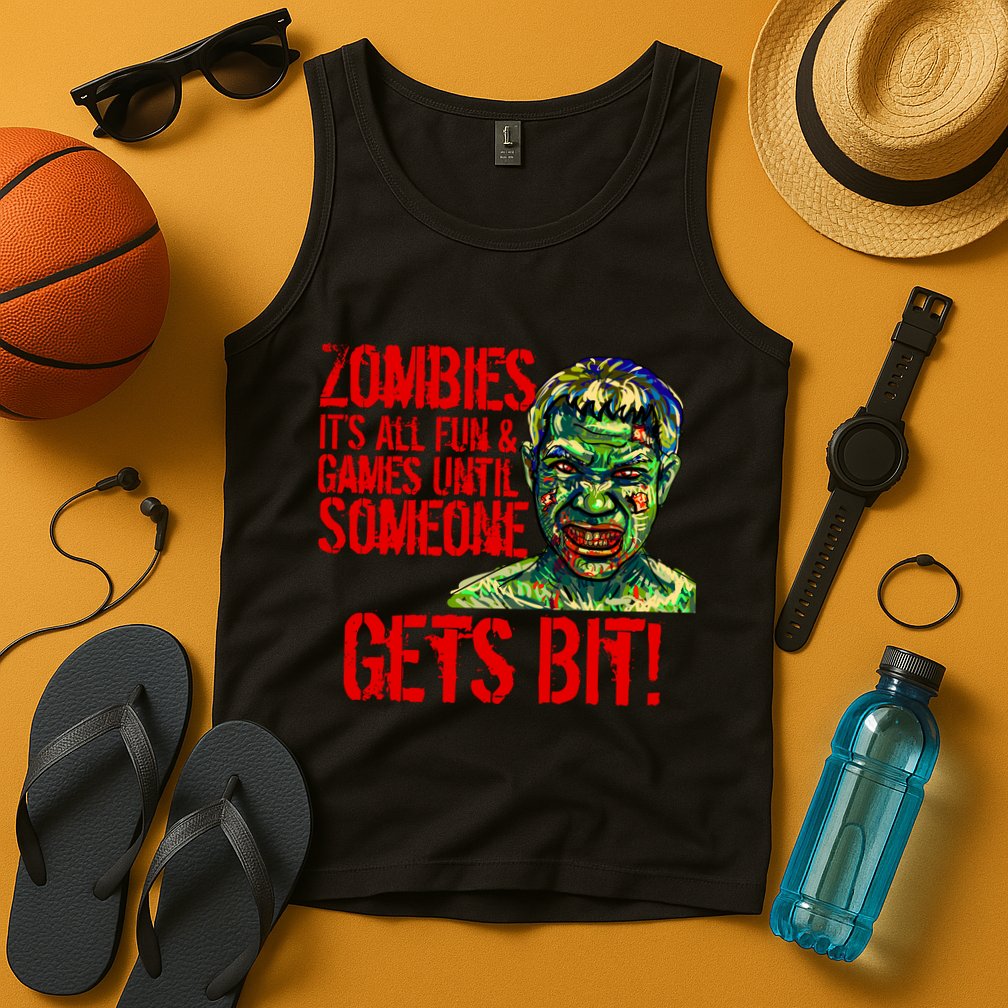 Zombies It's All Fun and Games Tank Top