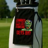 Zombies It's All Fun and Games Golf Towel