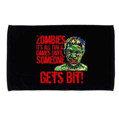 Zombies It's All Fun and Games Microfiber Hand Towel