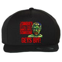 Zombies It's All Fun and Games Wool Snapback Cap