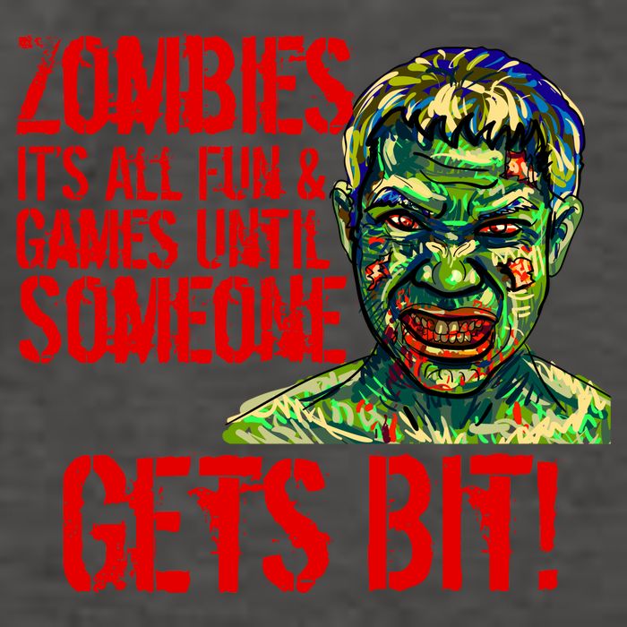 Zombies It's All Fun and Games Vector Backpack