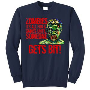 Zombies It's All Fun and Games Tall Sweatshirt