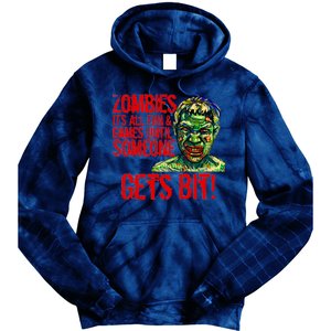 Zombies It's All Fun and Games Tie Dye Hoodie