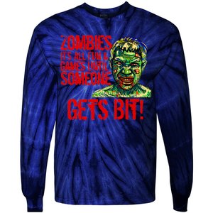 Zombies It's All Fun and Games Tie-Dye Long Sleeve Shirt