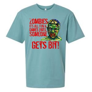 Zombies It's All Fun and Games Sueded Cloud Jersey T-Shirt