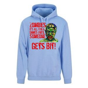 Zombies It's All Fun and Games Unisex Surf Hoodie