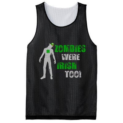 Zombies Were Irish Too Funny Mesh Reversible Basketball Jersey Tank