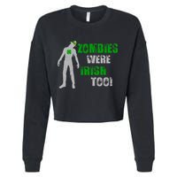 Zombies Were Irish Too Funny Cropped Pullover Crew
