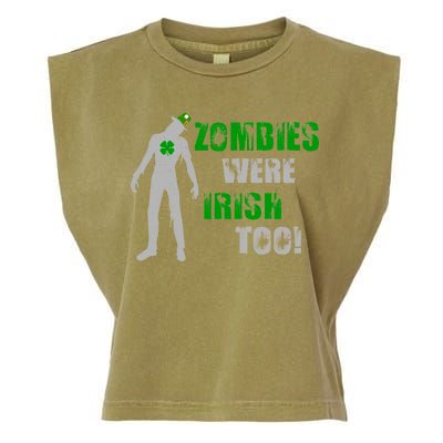 Zombies Were Irish Too Funny Garment-Dyed Women's Muscle Tee