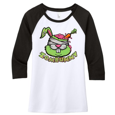 Zombunny Women's Tri-Blend 3/4-Sleeve Raglan Shirt