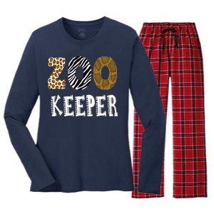 Zoo Keeper Women's Long Sleeve Flannel Pajama Set 