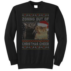 Zoning Out Of Christmas Cheer Cat Staring Christmas Sweater Sweatshirt