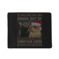 Zoning Out Of Christmas Cheer Cat Staring Christmas Sweater Mousepad