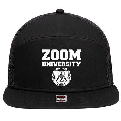 Zoom University Logo 7 Panel Mesh Trucker Snapback Hat