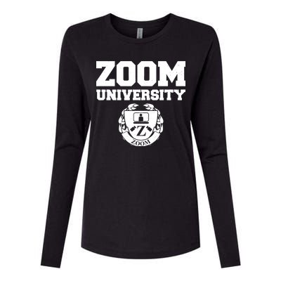 Zoom University Logo Womens Cotton Relaxed Long Sleeve T-Shirt