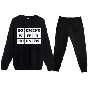 Zooming With Friends Premium Crewneck Sweatsuit Set