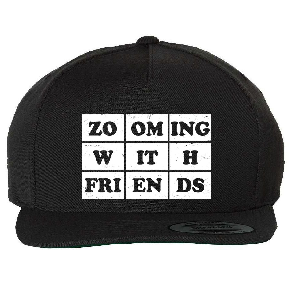 Zooming With Friends Wool Snapback Cap