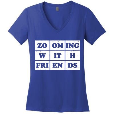 Zooming With Friends Women's V-Neck T-Shirt