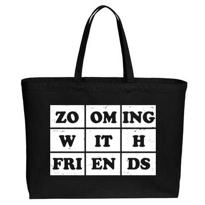 Zooming With Friends Cotton Canvas Jumbo Tote