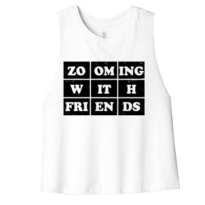 Zooming With Friends Women's Racerback Cropped Tank