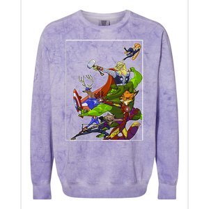 Zootopia Superheroes Avenge Colorblast Crewneck Sweatshirt