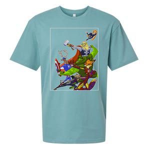 Zootopia Superheroes Avenge Sueded Cloud Jersey T-Shirt