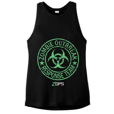 Z Ops Zombie Outbreak Response Team Ladies PosiCharge Tri-Blend Wicking Tank