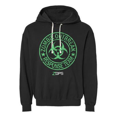 Z Ops Zombie Outbreak Response Team Garment-Dyed Fleece Hoodie