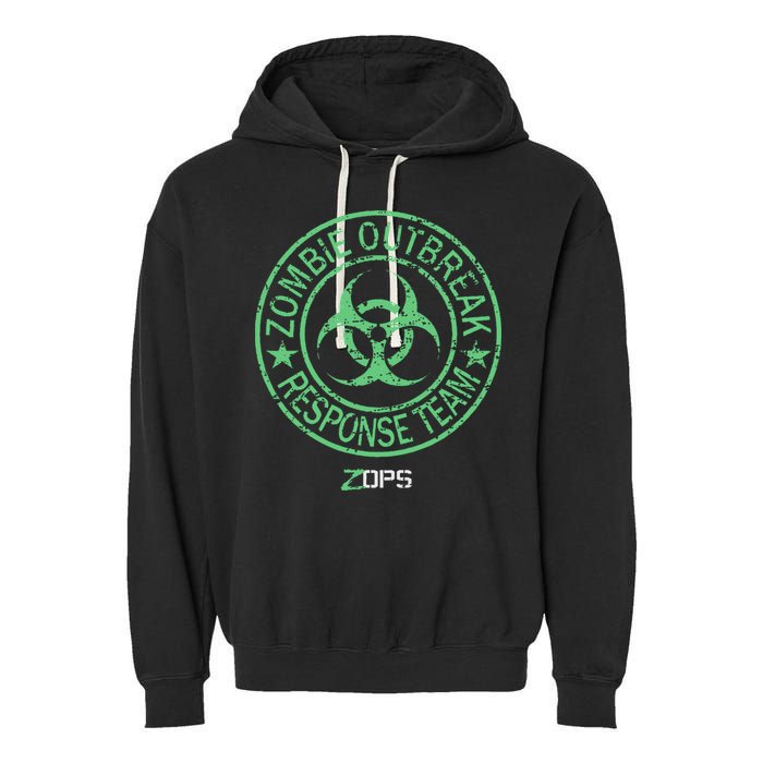 Z Ops Zombie Outbreak Response Team Garment-Dyed Fleece Hoodie